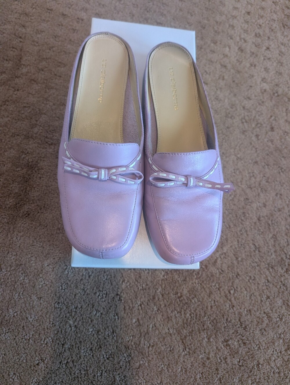 Liz Claiborne Light Purple Lilac Mule Shoes Size 7.5
